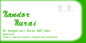 nandor murai business card